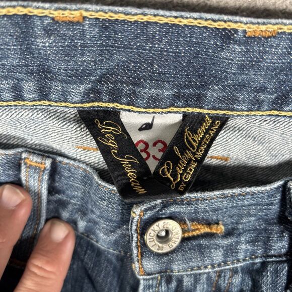 Vintage Lucky Brand Jeans Loose Fit Men’s Size 33x31 Baggy Y2K Hip Hop Grunge - Picture 9 of 16